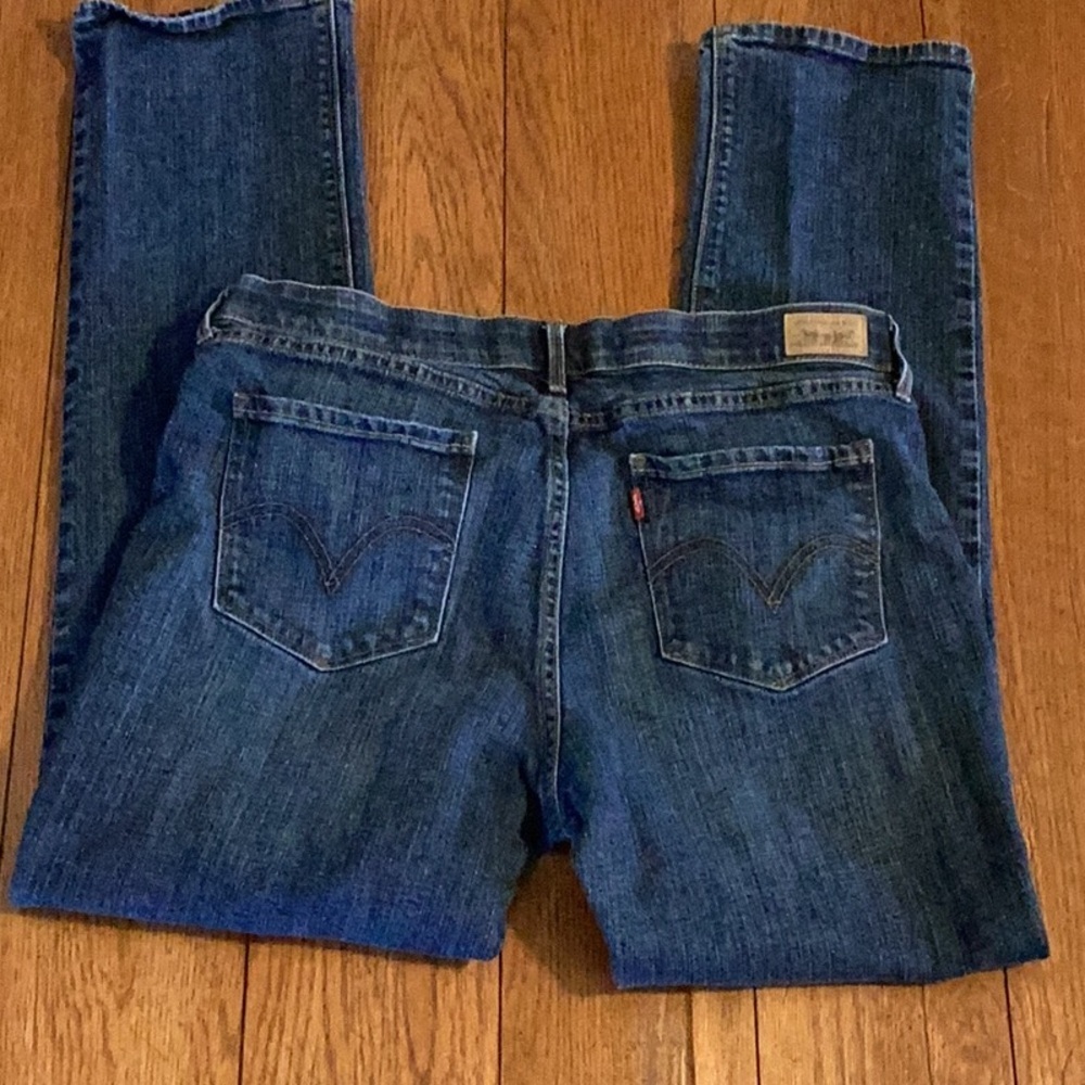 Levi's Perfect Waist 525 Straight Leg denim Blue Jeans Women's Size 14